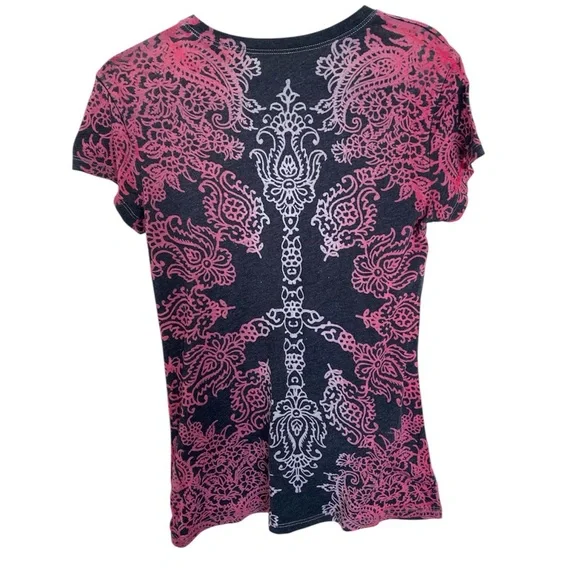 L.O.L. Vintage T-Shirt Juniors XL Pink Black Henna Inspired Graphic Y2K Festival - Picture 2 of 6